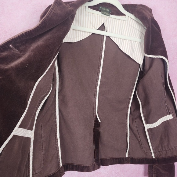192. Great Northwest Clothing Company Deep Brown Velvet Blazer L - Picture 5 of 6